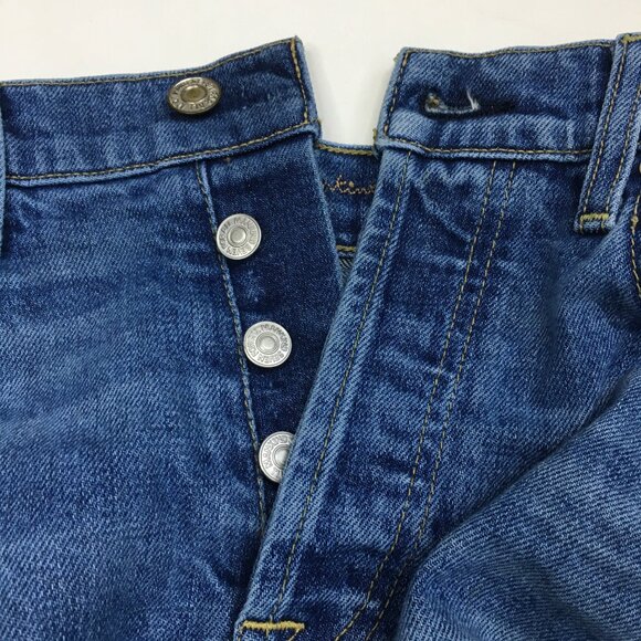 7 FOR ALL MANKIND Button Fly Josefina Raw Step Hem Zip Detail High Waist Jeans - Picture 3 of 12